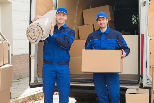 Local transfer station sorting recyclable materials in the borough
