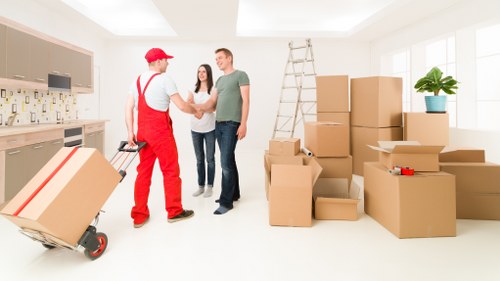 Furniture and boxes inside a moving van for Richmond upon Thames transport