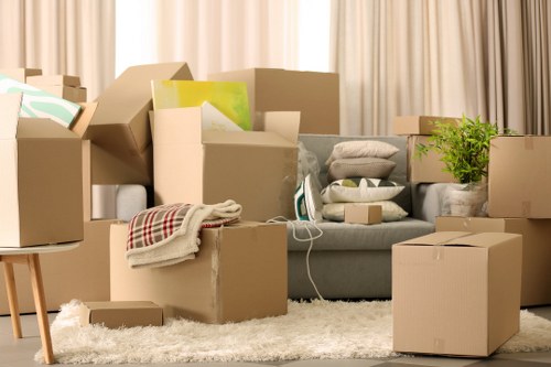Residential removal service in Richmonduponthames with boxes and furniture