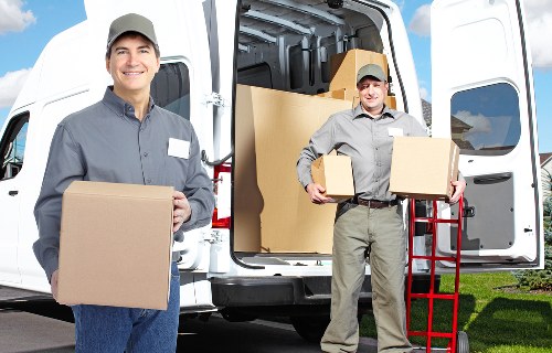 Household boxes and furniture ready for fast removals service in Richmond upon Thames