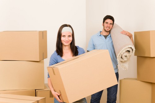 Packed boxes ready for student removals service