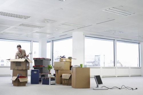 Packing materials and moving boxes prepared for a local relocation